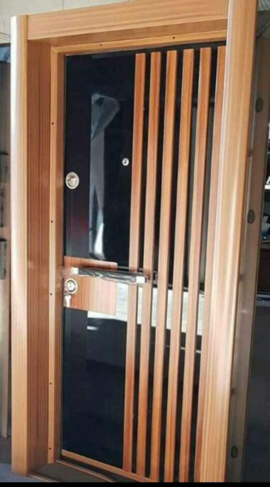 Turkish Security door with a wood and steel finish