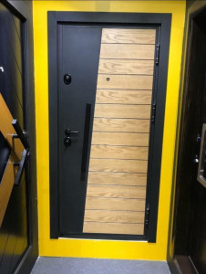 Modern Exterior Steel Security Door with a Medium Density Fiberboard(MDF) panel