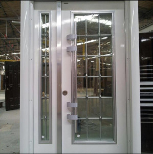 White French glass door, possibly made from steel of uPVC