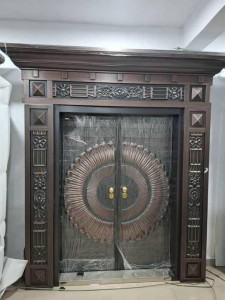 Double leaf Security door likely a Turkish or German cast steel model