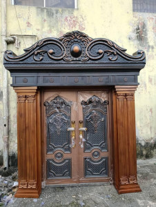 Double Security Door with an ark design often referred to as a copper door