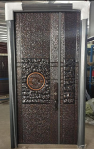 Cast Security Door likely made of copper or steel