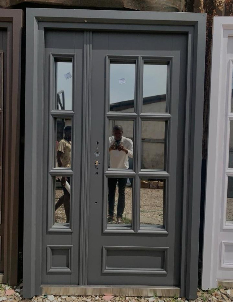 Double-door french standard glass security door