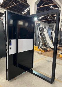 modern pivot security entrance door