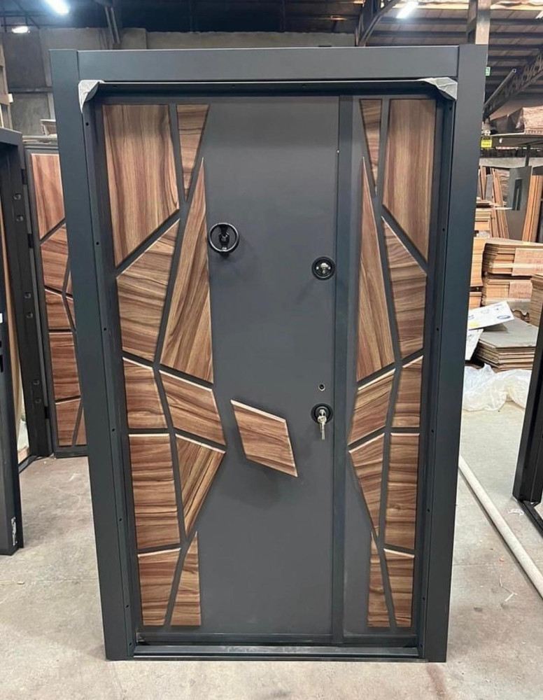Modern black metal Security Door