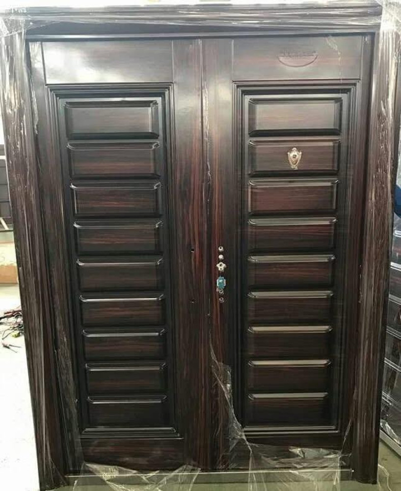 Luxury copper-coloured Security Double Door is a reinforced exterior entry system designed for high-end residential applications