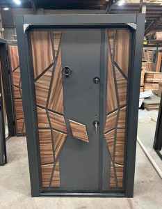 Modern black metal Security Door