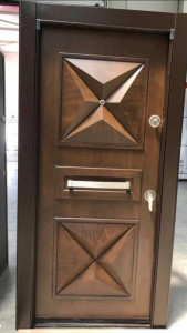 Double main entrnace cast copper security door 