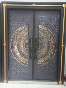 Modern Double-panel aluminum Swing door