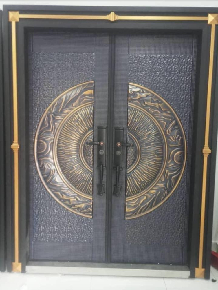 Modern Double-panel aluminum Swing door