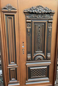 embossed brown steel Security Door