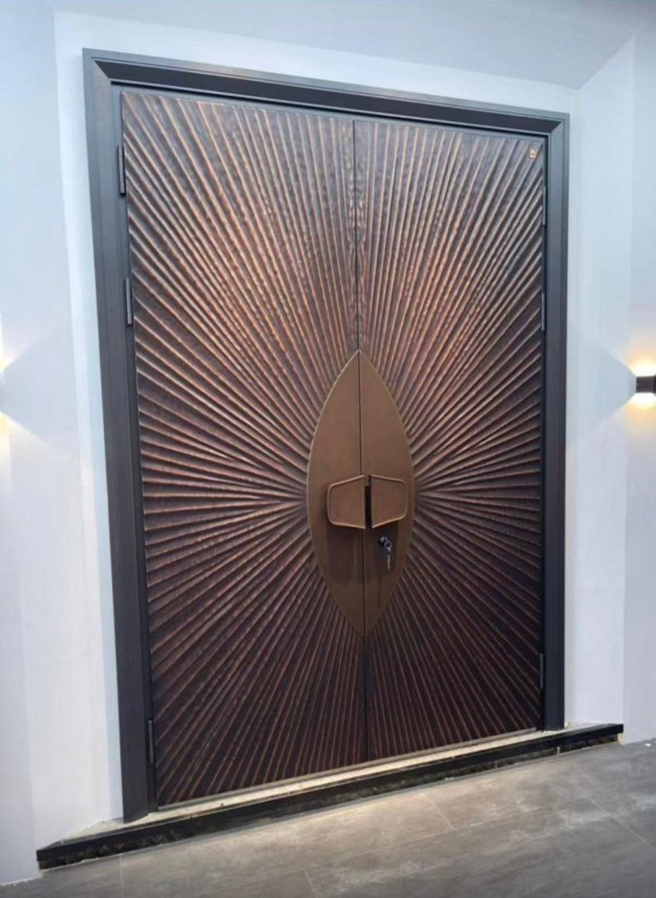 double Security copper cast door