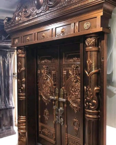 Luxury Turkish Security Doors with brown and black finish