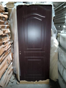Walnut-coloured MDF wooden door designed for interior use