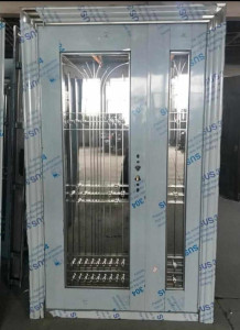 Stainless steel glass security door