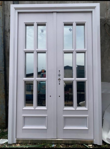 White French glass door suitable for residential and commercial front entrance