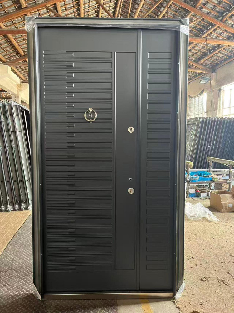 Turkish Steel Security Door often featuring a matte black finish and multi-lock systems for enhanced safety