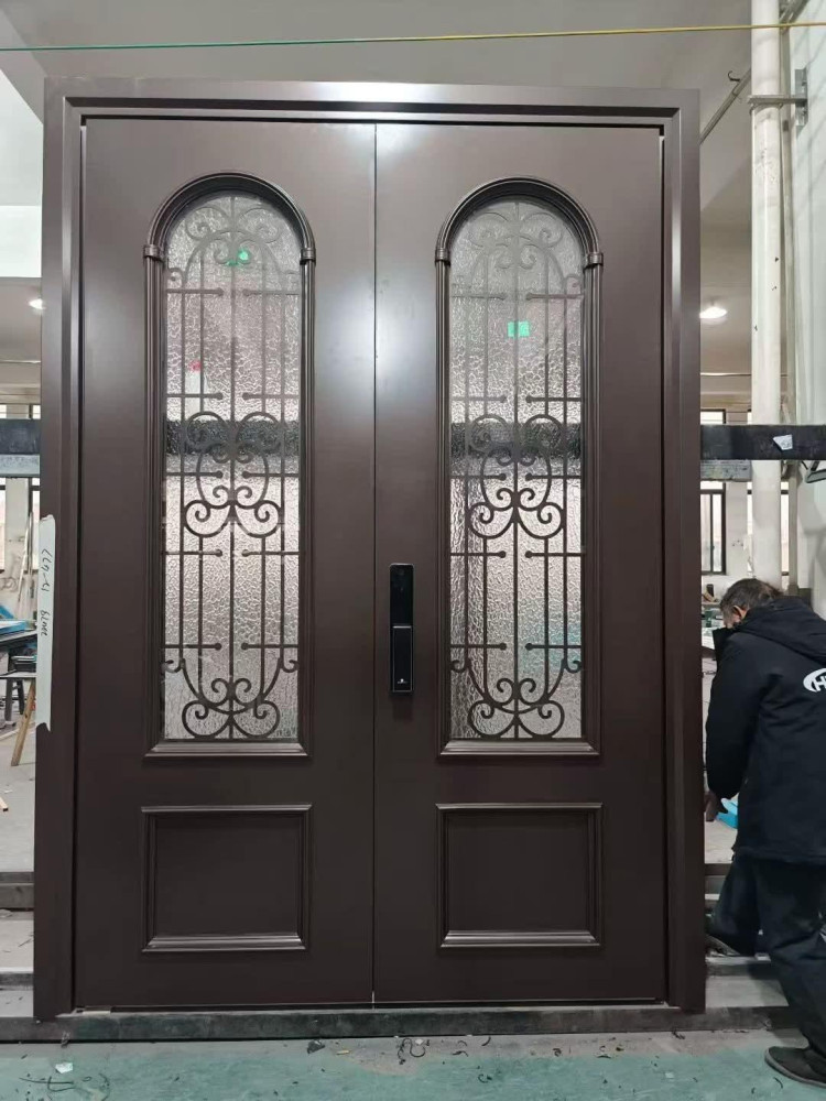 Premium Iron entrance door designed to offer a blend of high-grade, corrosion-resistant durability, aesthetic appeal, and advanced security