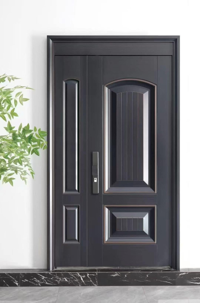 Modern metal steel security entry door designs for enhanced safety and durability