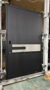 Modern Security aluminum pivot entrance dor, likely customized for high-end residential use